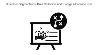 Customer Segmentation Data Collection And Storage Monotone Icon In Powerpoint Pptx Png And Editable Eps Format