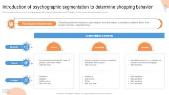Customer Segmentation Introduction Of Psychographic Segmentation To Determine MKT SS V