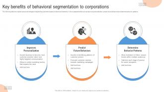 Customer Segmentation Key Benefits Of Behavioral Segmentation To Corporations MKT SS V