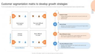 Customer Segmentation Matrix To Develop Growth Strategies MKT SS V