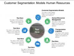 Customer segmentation models human resources management transportation logistics cpb