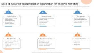 Customer Segmentation Need Of Customer Segmentation In Organization For Effective MKT SS V