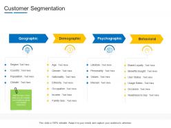 Customer segmentation product channel segmentation ppt background