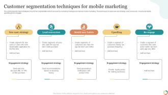 Customer Segmentation Techniques For Mobile Marketing
