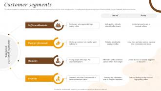 Customer Segments Pastries And Snacks Company Business Model BMC SS V