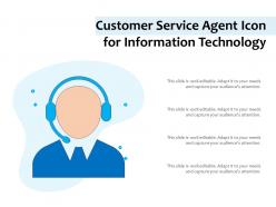 Customer Service Agent Icon For Information Technology