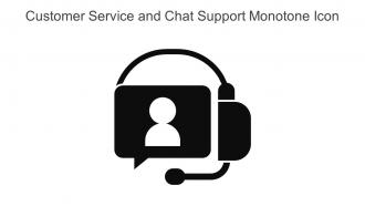 Customer Service And Chat Support Monotone Icon In Powerpoint Pptx Png And Editable Eps Format