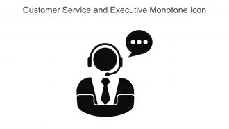 Customer Service And Executive Monotone Icon In Powerpoint Pptx Png And Editable Eps Format