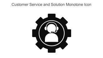 Customer Service And Solution Monotone Icon In Powerpoint Pptx Png And Editable Eps Format