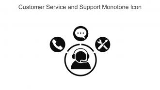 Customer Service And Support Monotone Icon In Powerpoint Pptx Png And Editable Eps Format