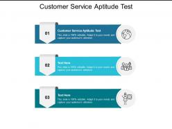 Customer service aptitude test ppt powerpoint presentation model slide portrait cpb