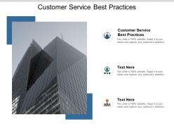 Customer service best practices ppt powerpoint presentation slides elements cpb