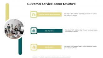 Customer Service Bonus Structure In Powerpoint And Google Slides Cpb