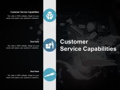 Customer service capabilities ppt powerpoint presentation layouts brochure cpb