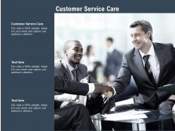 Customer service care ppt powerpoint presentation pictures brochure cpb