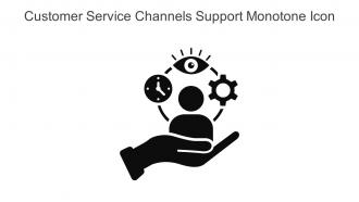 Customer Service Channels Support Monotone Icon In Powerpoint Pptx Png And Editable Eps Format