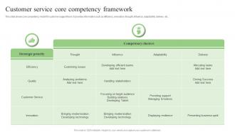 Customer Service Core Competency Framework