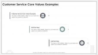 Customer Service Core Values Examples In Powerpoint And Google Slides Cpb