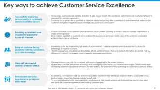 Customer service excellence powerpoint presentation slides