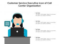 Customer service executive icon of call center organization