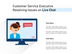 Customer service executive resolving issues on live chat