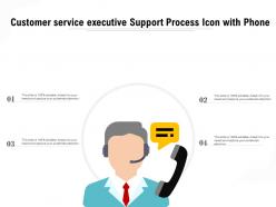 Customer Service Executive Support Process Icon With Phone