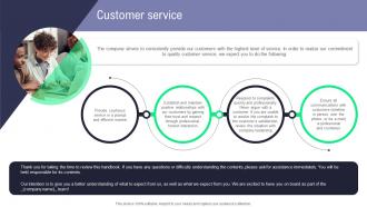 Customer Service Handbook For Corporate Employees Ppt Show Graphics Template