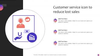 Customer Service Icon To Reduce Lost Sales