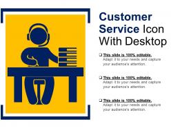 Customer Service Icon With Desktop