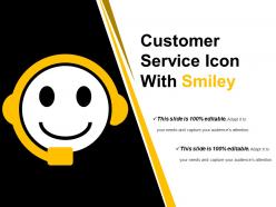 Customer service icon with smiley