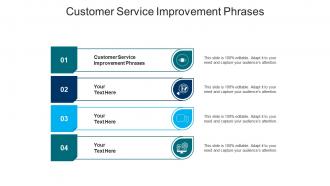 Customer service improvement phrases ppt powerpoint presentation file professional cpb