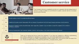 Customer Service Introduction To Human Resource Policy