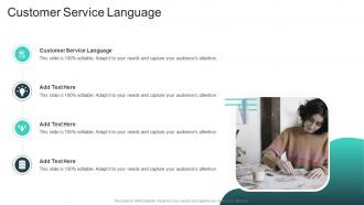 Customer Service Language In Powerpoint And Google Slides Cpb
