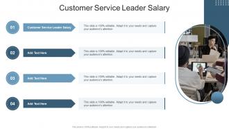 Customer Service Leader Salary In Powerpoint And Google Slides Cpb