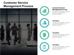 Customer service management process ppt powerpoint presentation ideas background designs cpb