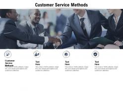 Customer service methods ppt powerpoint presentation icon background image cpb