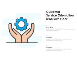 Customer service orientation icon with gear