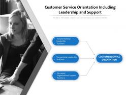 Customer service orientation including leadership and support