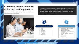 Customer Service Overview Channels Customer Service Strategy To Experience Strategy SS V