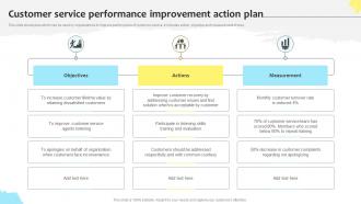 Customer Service Performance Improvement Action Plan