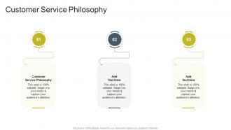 Customer Service Philosophy In Powerpoint And Google Slides Cpb