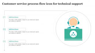 Customer Service Process Flow Icon For Technical Support