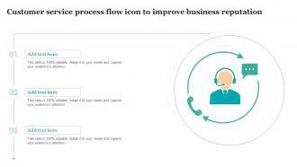 Customer Service Process Flow Icon To Improve Business Reputation