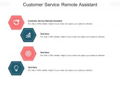 Customer service remote assistant ppt powerpoint presentation gallery maker cpb