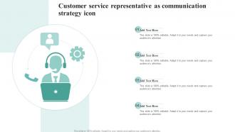 Customer Service Representative As Communication Strategy Icon