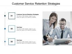 Customer service retention strategies ppt powerpoint presentation styles grid cpb