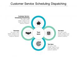 Customer service scheduling dispatching ppt powerpoint presentation gallery visual aids cpb