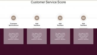 Customer Service Score In Powerpoint And Google Slides Cpb