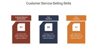 Customer service selling skills ppt powerpoint presentation pictures slide portrait cpb