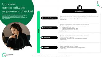 Customer Service Software Requirement Checklist Service Strategy Guide To Enhance Strategy SS
